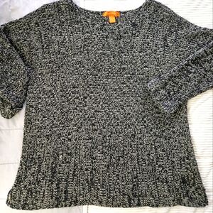Joe Fresh Cozy Black and White Knit Sweater Size Large